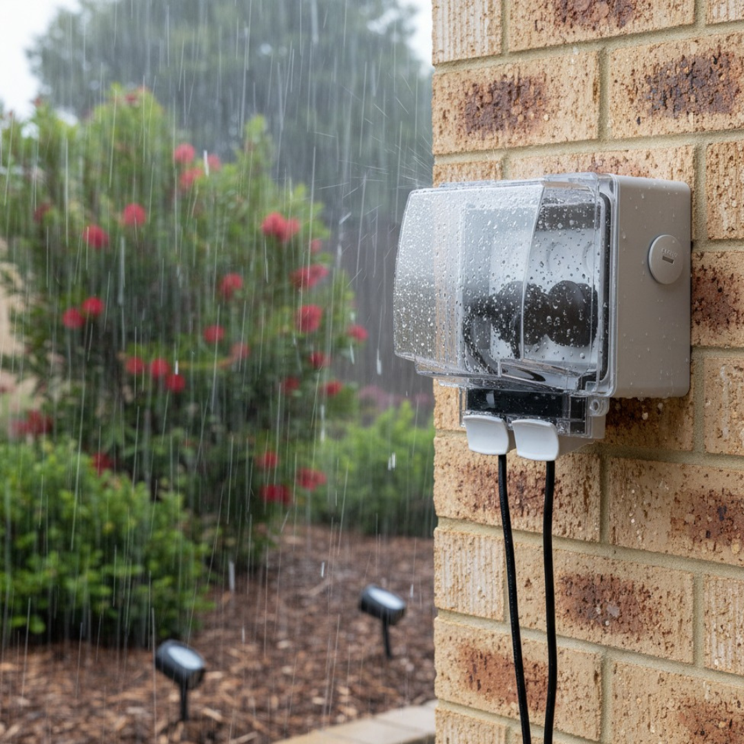PIXIE Weatherproof powerpoints  Double Power Point for outdoor lighting
