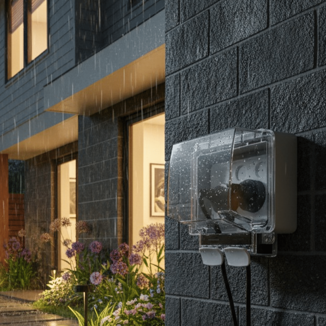 PIXIE Weatherproof powerpoints Double Power Point for garden ligthing